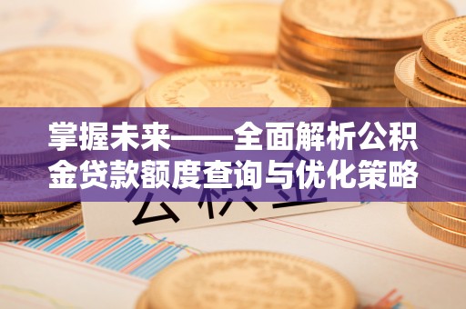 法库掌握未来——全面解析公积金贷款额度查询与优化策略