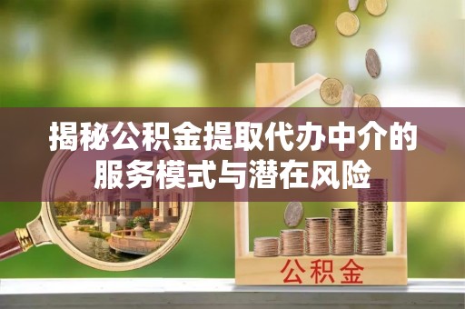 法库揭秘公积金提取代办中介的服务模式与潜在风险